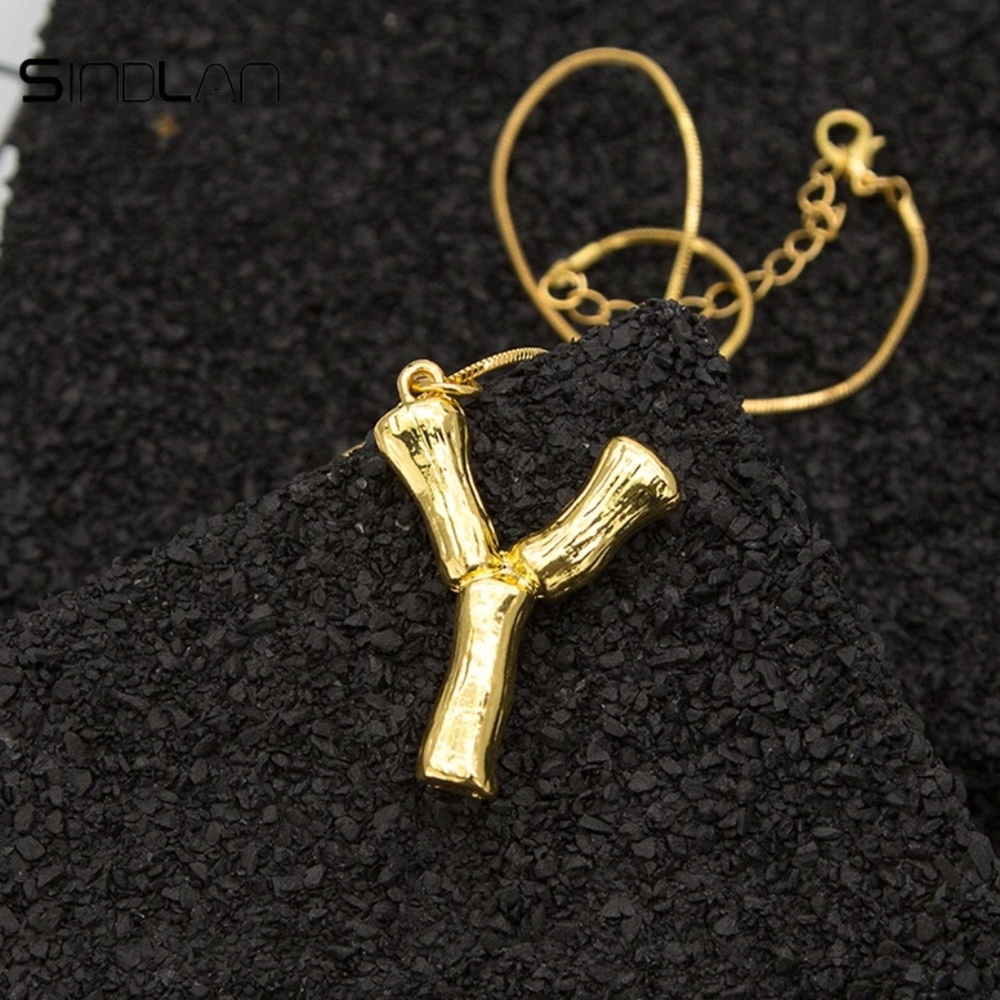 The Lost Saint- Bamboo Initial Letter Necklaces